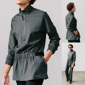 Epoque evolution grey half zip pullover size large